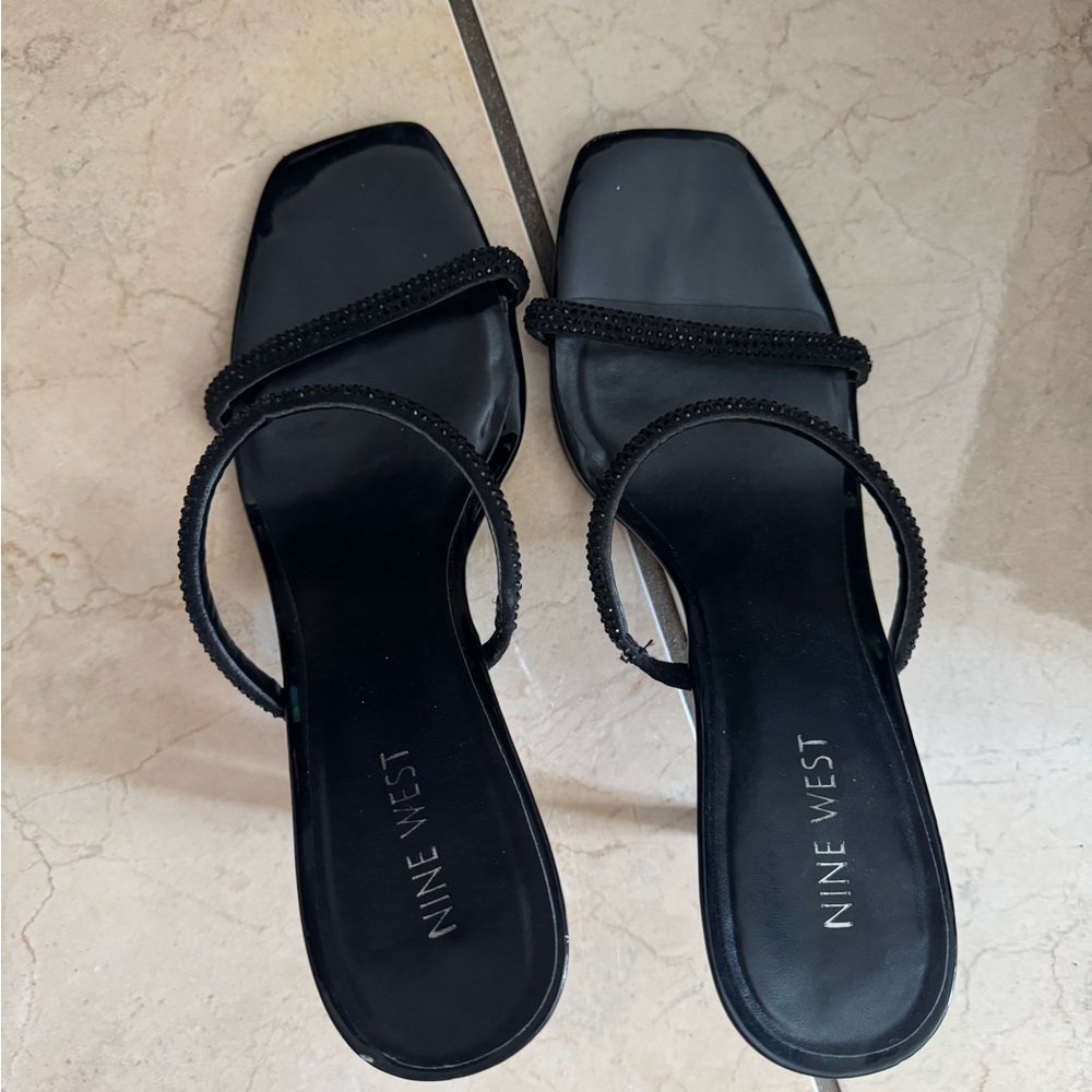 Nine West Black Minimalist Sandals